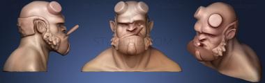 3D model Hellboy Bust 01 (STL)